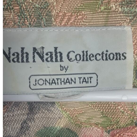 Vintage Nah Nah Collections Brocade 80's Jacket 22 Pink Floral  Beaded Womens - Picture 3 of 9